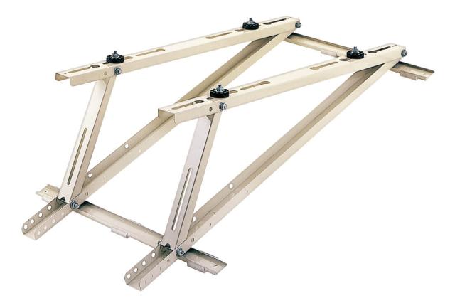 バクマ B-YAT 屋根直角置用架台 溶融亜鉛メッキ鋼板 エアコン固定寸法W200~700 D70~550