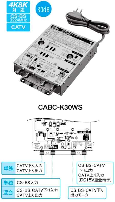 独特の上品 サン電子 CABC-K30WS 新4K8K衛星放送対応 CS BS CATV双方向