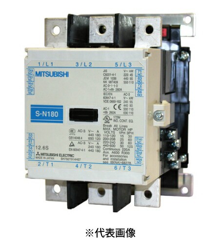 三菱電機 S-N180 AC200V 2A2B 非可逆式電磁接触器 交流操作形 フレームN180 コイル定格電圧AC200V 補助接点2a2b