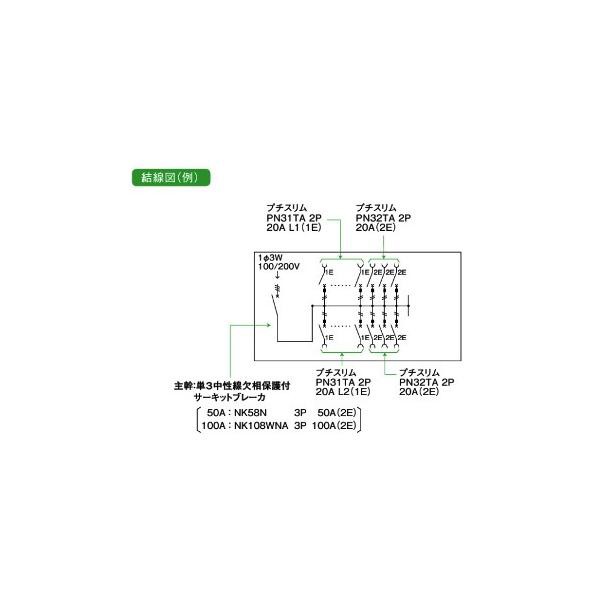日東工業 HPD3N5-102 HCD型ホーム分電盤 ドアなし 主幹 サーキット