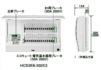 日東工業 HCD3E6-262E3 HCD型ホーム分電盤 オール電化対応