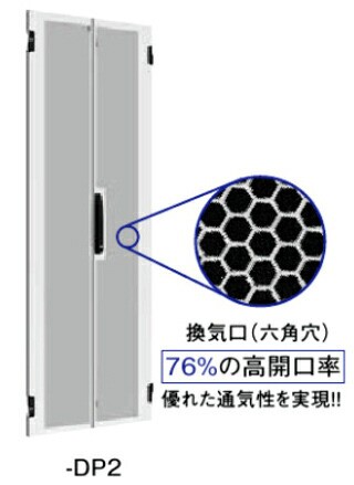 日東工業 AH-DP2-H2200 両開きドア・換気口タイプ H=2200mm 適用機種 AHS、AHSTシリーズ