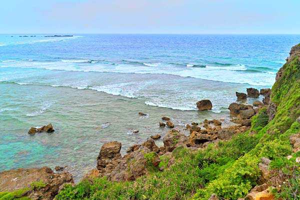 輸入品販売 写真 風景 全紙サイズ 沖縄宮古島東平安名崎『翠玉のかなた 