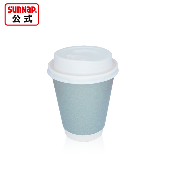 エアウォール カップ 紙コップ ブルーグレー 260ml 9oz 25個 ダブルウォール 二重巻 テイクアウト 日本製 断熱カップ_4