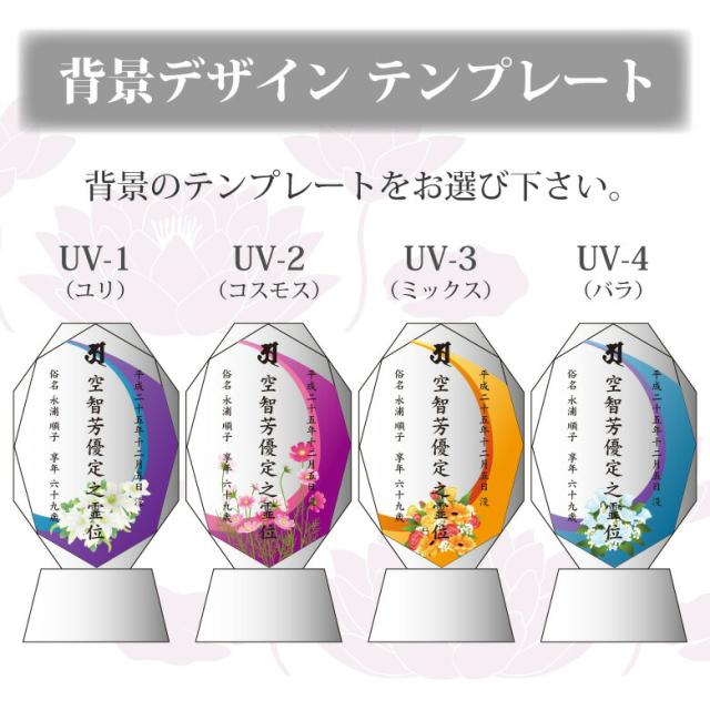 位牌 モダン クリスタル KH-11C-uvs(小) 名入れ無料 カラー お位牌 仏具 仏壇 夫婦 連名 戒名 供養 49日 法要 法事 おしゃれ 現代位牌 手元供養 現代仏壇 ミニ仏壇 小型 慰霊 没日 俗名 人間 戒名彫刻代金込み 彫刻 文字色 金 銀 黒 スタイリッシュ シンプル.
