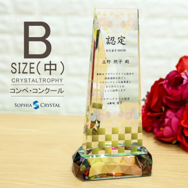 トロフィー クリスタルトロフィー CR-12B(中) 名入れ オリジナル 記念品 表彰状 退職記念 周年記念 創立記念 ゴルフコンペ ホールインワン スポーツ大会 イベント 優勝 トロフィ とろふぃ とろふぃー プレゼント ギフトの通販は