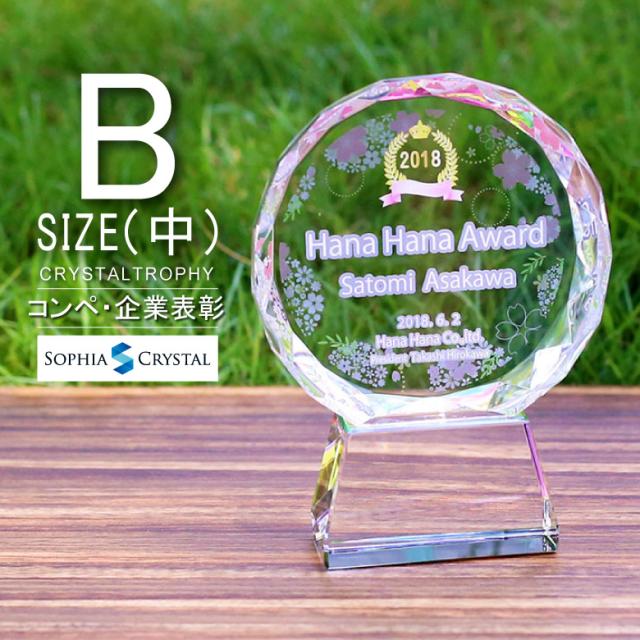 クリスタル トロフィー CR-13B(中) 名入れ 記念品 表彰状 退職記念 周年記念 創立記念 ゴルフコンペ ホールインワン スポーツ大会 イベント 優勝 トロフィ とろふぃ プレゼント ギフト おしゃれの通販は