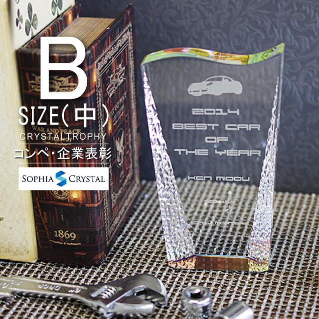 クリスタル トロフィー CR-17B(中) 名入れ 記念品 表彰状 退職記念 周年記念 創立記念 ゴルフコンペ ホールインワン スポーツ大会 イベント 優勝 トロフィ とろふぃ プレゼント ギフト おしゃれの通販は