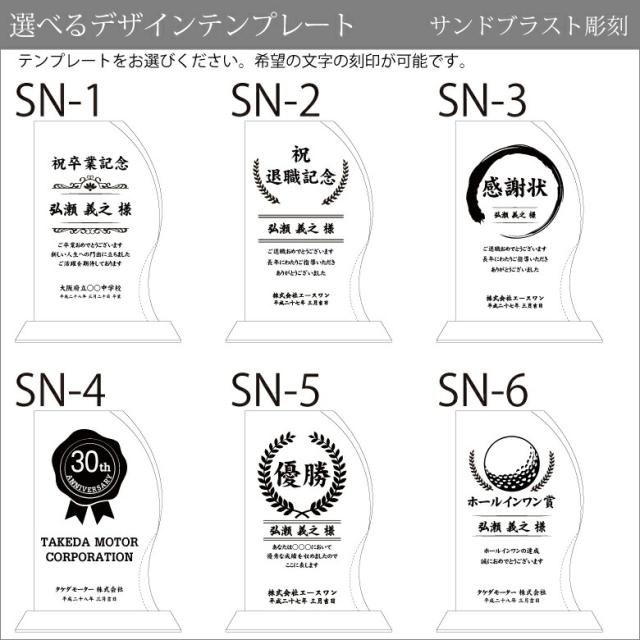 トロフィー クリスタル 盾 DP-11B(中) 名入れ 記念品 表彰状 表彰 盾 表彰楯 卒業 感謝 退職記念 周年記念 創立記念 ゴルフコンペ ホールインワン スポーツ大会 イベント 優勝 トロフィ とろふぃプレゼント ギフト._8
