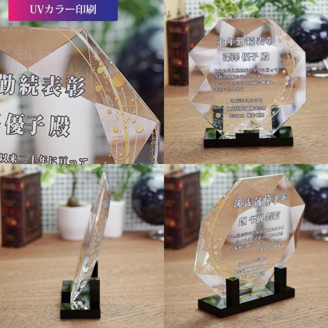 トロフィー クリスタル 盾 DP-19A(大) 名入れ 記念品 表彰状 表彰 盾 表彰楯 卒業 感謝 退職記念 周年記念 創立記念 ゴルフコンペ ホールインワン スポーツ大会 各種イベント 優勝 トロフィ とろふぃ とろふぃー プレゼント ギフト 楽ギフ_名入れ 名入れ記念品._1