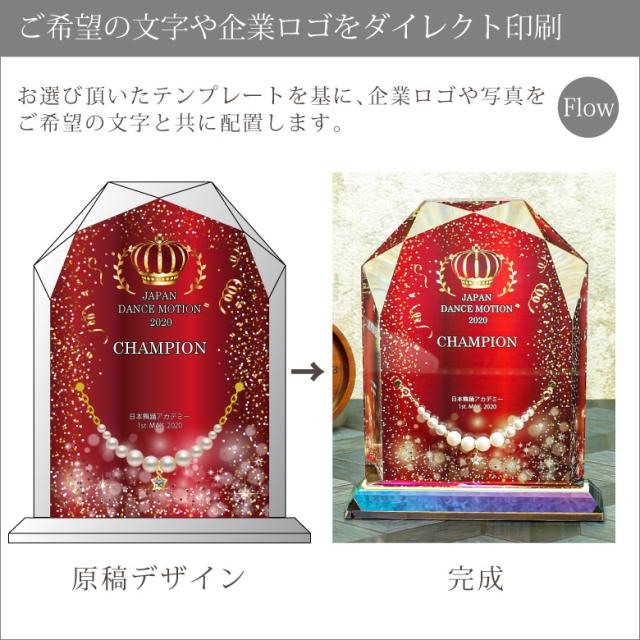 クリスタル ジュエリー 表彰盾 DP-5A-jw(大) 名入れ ミスコン ネイル 