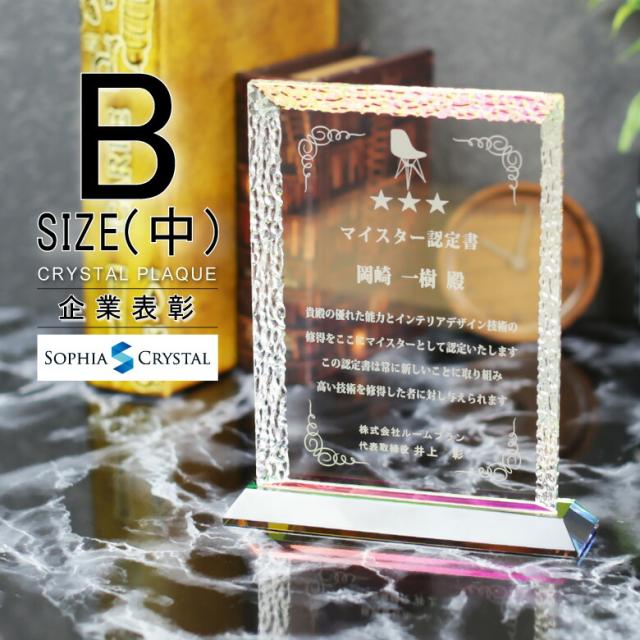 トロフィー クリスタル 盾 DP-7B(中) 名入れ 記念品 表彰状 表彰 盾 表彰楯 卒業 感謝 退職記念 周年記念 創立記念 ゴルフコンペ ホールインワン スポーツ大会 各種イベント 優勝 トロフィ とろふぃ とろふぃー プレゼント ギフト.