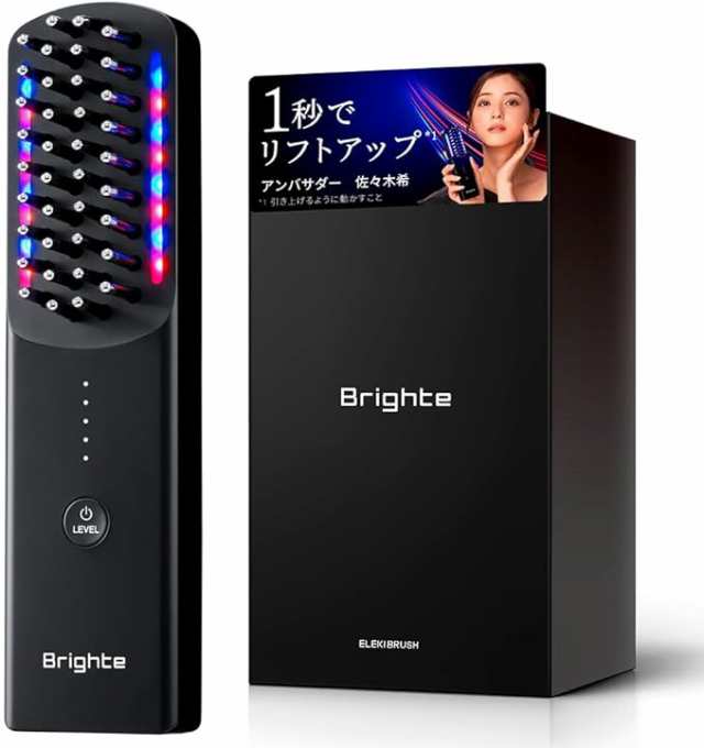 [佐々木希 アンバサダー 美顔器] Brighte ELEKI BRUSH 美顔器 ブラシ ブライト 瞬間リフト イオン導出 EMS フェイスケア リフトアップ サ