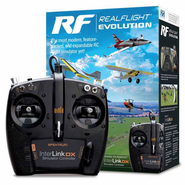 リアルフライト・エボリューション+送信機型USBコントローラー付属 RCフライトシミュレーター（インターリンクDX）Real Flight Evolution