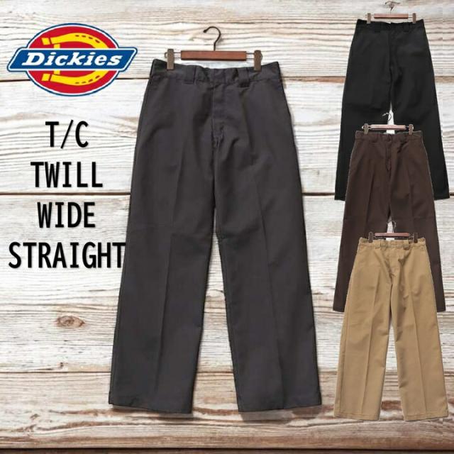 新モデル 【Dickies】  DICKIES ワイド ストレート パンツ 【正規代理店商品】 ツイル ワーク ストリート ブランド レトロ ユニセックス ディッキーズパンツ Dickiesパンツの通販は 7,700円