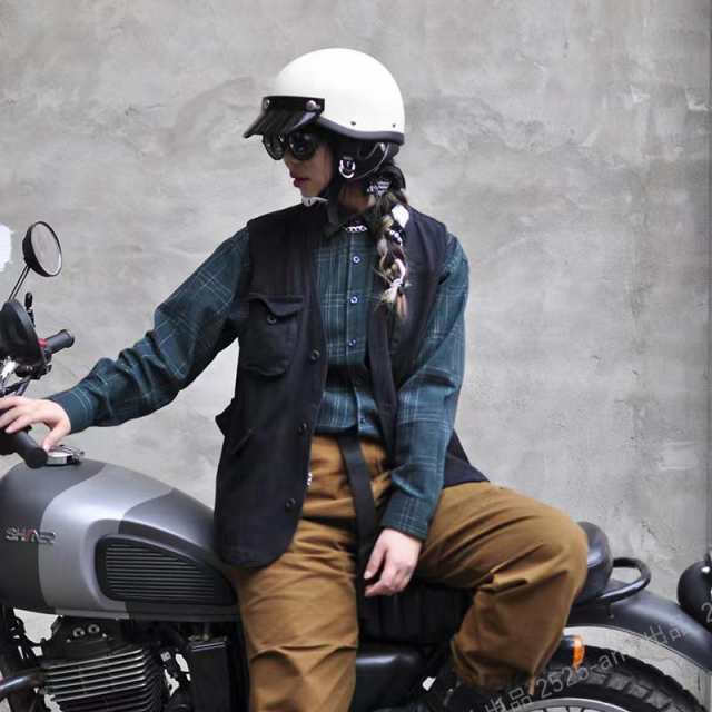 バイクヘルメット ポリスヘルメット レトロハーレー 半帽 半キャップ ...