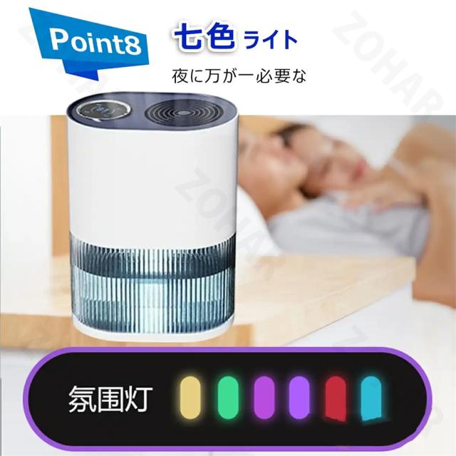 除湿機 空気清浄機 小型 コンプレッサー 静音 衣類乾燥 除湿乾燥機 2L