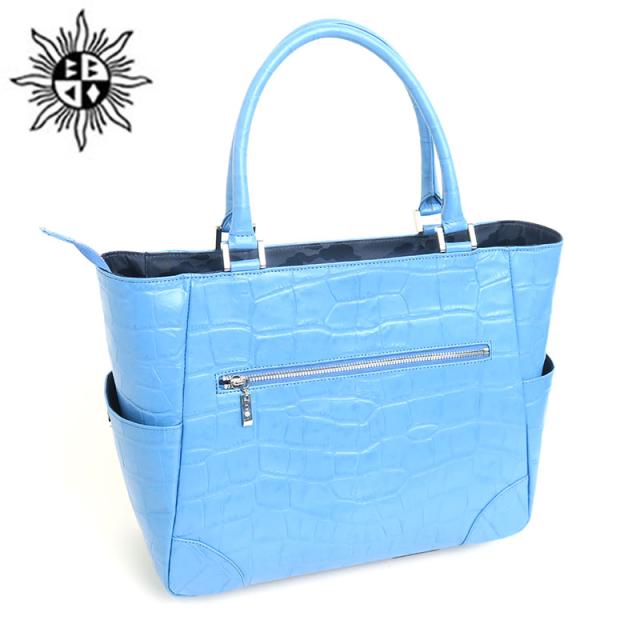 ビビコ トートバッグ 牛革 本革 BBCO 青 ブルー 45 メンズ ロゴ 地模様 A0-0230-12-45-Fの通販は 42,185円