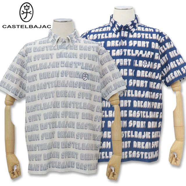 カステルバジャック 半袖ポロシャツ 7234174113-50 LL ホワイト ブルー CASTELBAJAC メンズ ゴルフ スポーツの通販は
