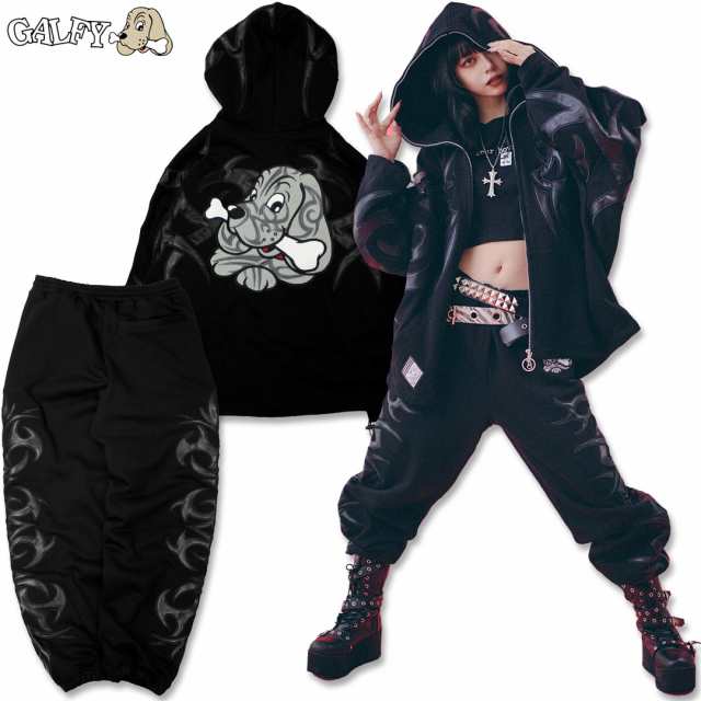 ガルフィー GALFY 部族系ダブダブパーカー 部族系スウェット