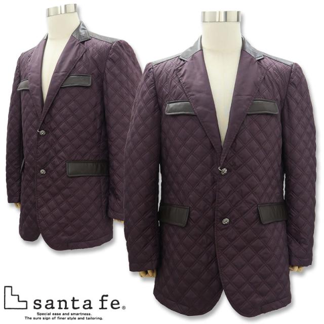 サンタフェ  キルティングジャケット LLサイズ Mサイズ 46405-088 50 46 紫 santafe 中綿 パープル 千鳥格子 セレカジの通販は 31,605円
