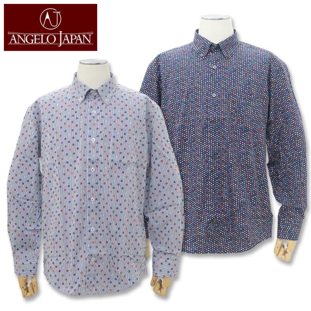 アンジェロ 長袖ボタンダウンシャツ 35-1112-04-50 ANGELO  ホワイト 01 ネイビー49 メンズ  LLの通販は