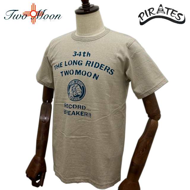 TWO MOON トゥー・ムーン lot 20322 (ベージュ 着抜染プリント) クルーネック 丸胴ボディ 34th The Long Riders Tシャツの通販は 6,732円