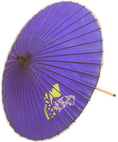 紙傘　紫地　透かし　竹　麻の葉（2本継）【在庫限り】日本製　持ち運びに便利な継ぎ柄！舞台・ステージ　舞傘・撮影・小道具　舞踊傘・舞踊小道具　国産　和傘の通販は 20,900円