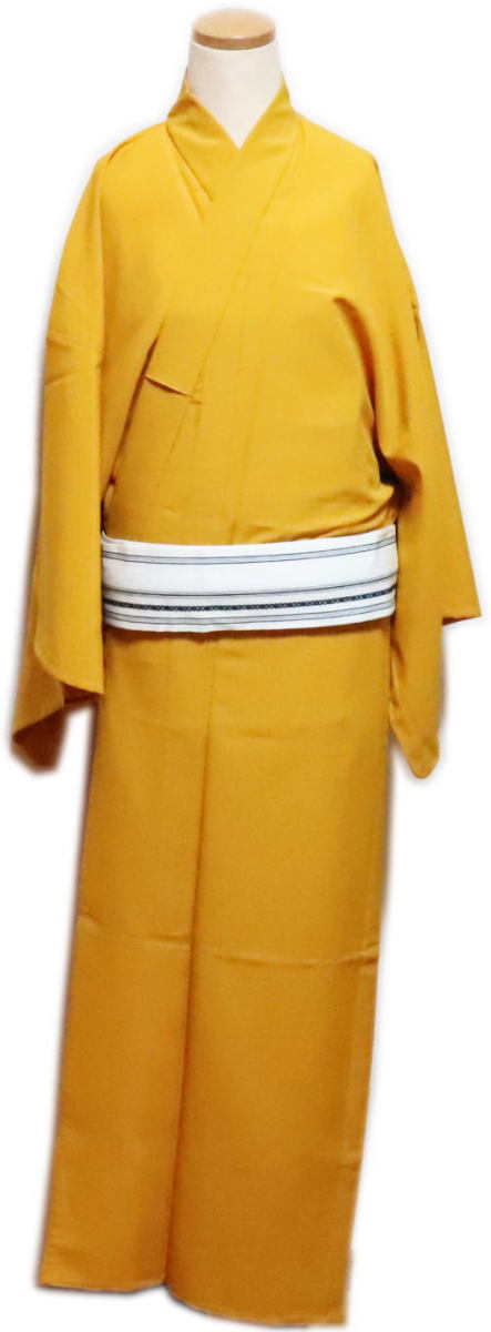 仕立上　男物 無地“単衣仕立”≪山吹≫「舞台衣装・ステージ衣装」着物　踊り着物 踊り用