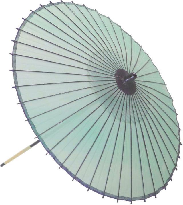 絹傘15　若草　国産　２本継　装飾・文化祭・大道芸・コスプレ【舞台・舞傘・撮影・小道具】日本製　２本柄　和傘