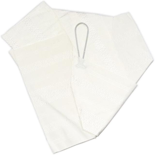 後見帯 踊り帯 絽 白地白献上 単衣 本番・お稽古に最適！【日本舞踊