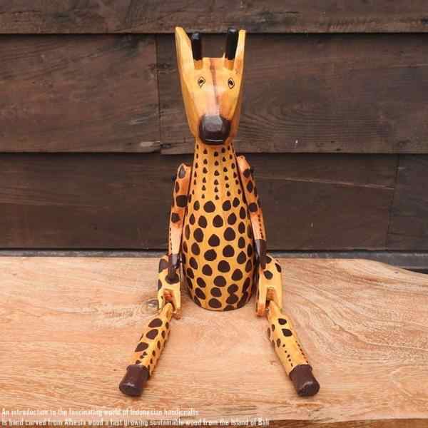 お座り きりんさん Lサイズ ウェルカム人形 木製 木彫りの置物 動物インテリア 動物置物 木製オブジェ 動物置物の通販はau PAY マーケット -  Q-STYLE | au PAY マーケット－通販サイト