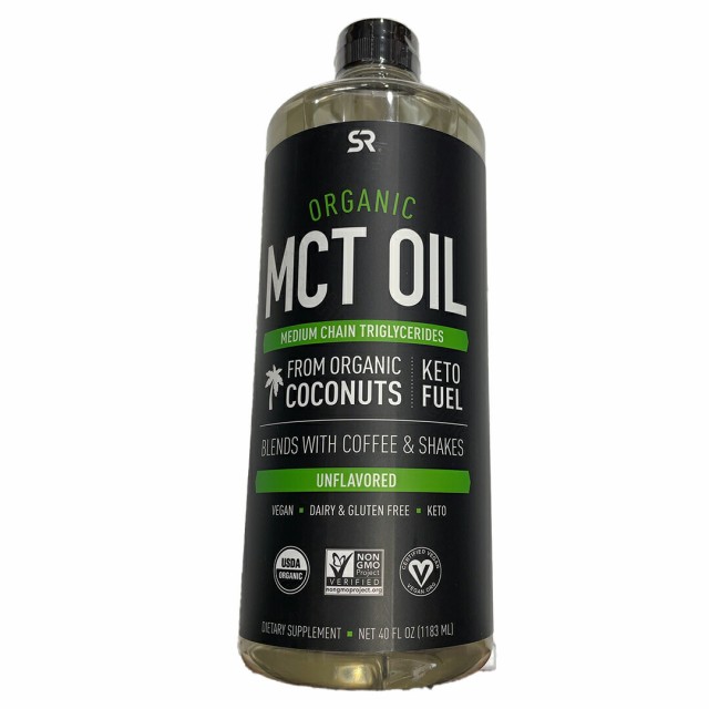 スポーツリサーチ オーガニックMCTオイル 1,183mL ビーガン ココナッツ ...