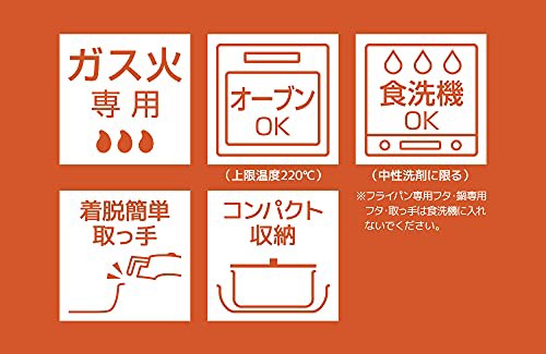 サーモス デュラブルシリーズ 取っ手のとれるフライパン9点セットCA ガス火専用 ブライトレッド KSC-9A BTR