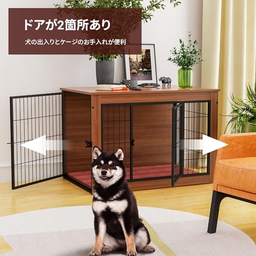 インテリア 犬 ケージ ペットケージ 木製 ペットサークル 大中型犬用 サークル 室内 犬 ゲージ ウッディサークル インテリア_1