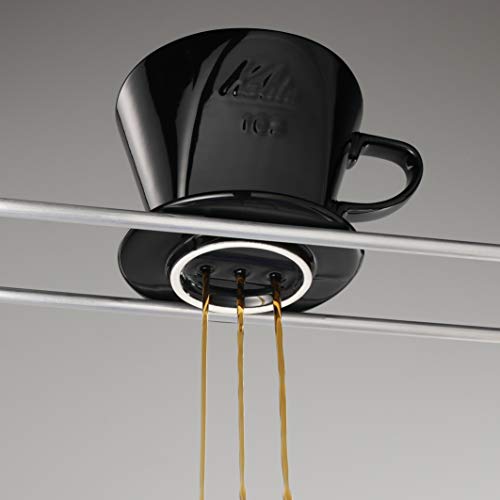 カリタ Kalita コーヒー ドリッパー 陶器製 2~4人用 ブラック 102-ロト 