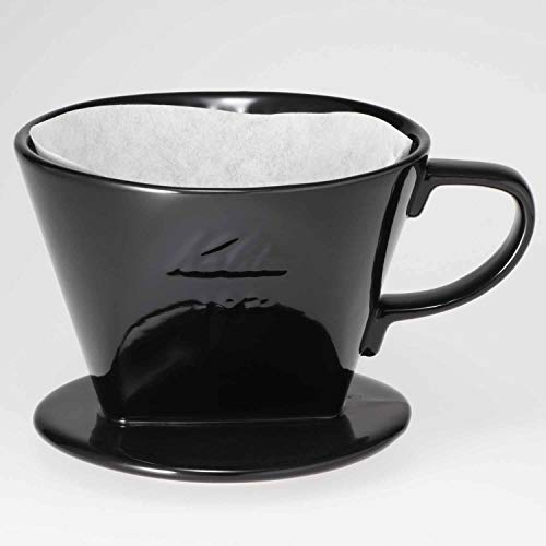 カリタ Kalita コーヒー ドリッパー 陶器製 2~4人用 ブラック 102-ロト