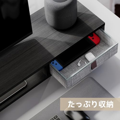 Fenge 管する台 卓上 管する照明ランプ 机上台 マイコン台 机上仕合わせ 108糎横幅 2段 木製天板 抽き出し付き添い人 高さかい繕う能力のある モニ