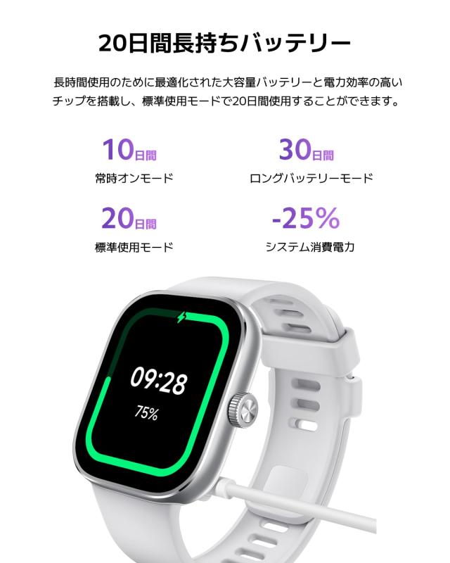シャオミXiaomi スマートウォッチ Redmi Watch 4 1.97インチ超大型ディスプレイ 20日間のバッテリー持続時間 Blueto_1