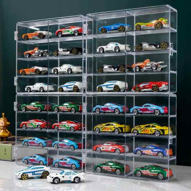トミカケース 4個×8マス透明な展示ケース ミニカー 収納