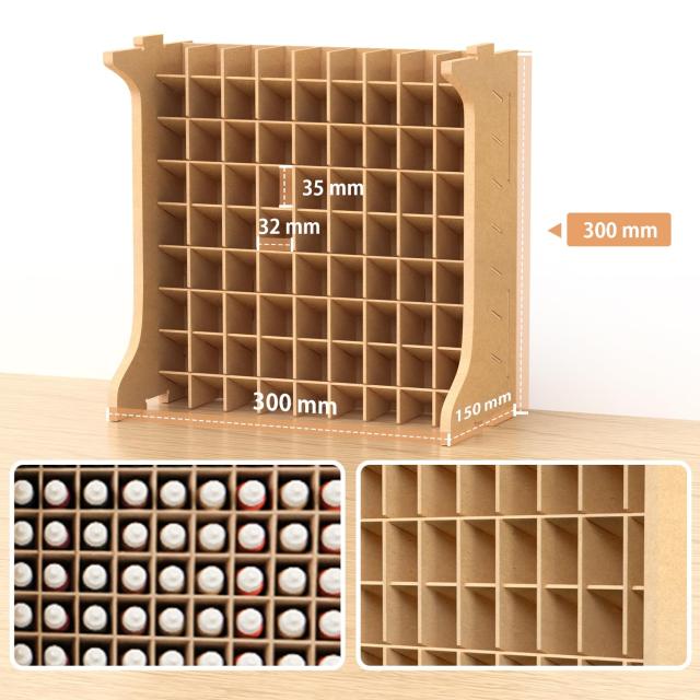 Bucasso プラモデル 工具 収納 大容量 ペイントラック MDF素材 塗料棚