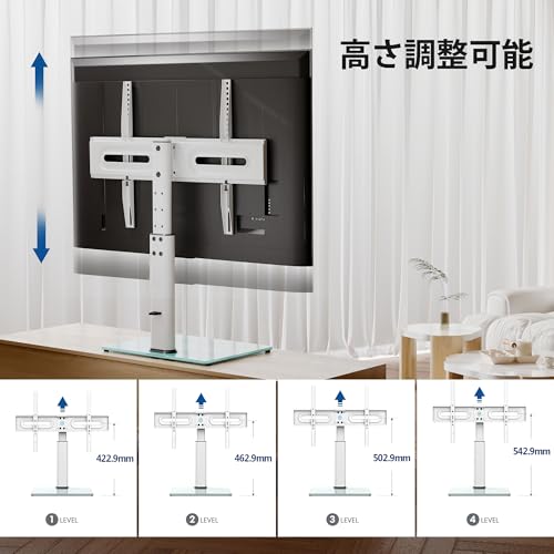 壁寄せテレビスタンド 32～65インチ対応 耐荷重40KG 左右回転