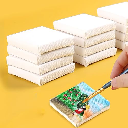 キャンバス キャンバスボード 10cm×10cm 8個セット イーゼル付き