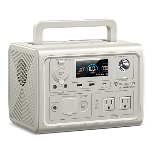 BLUETTI EB3A ポータブル電源 268Wh/600W APP遠隔操作 UPS機能付き 電力リフト機能付 エコモード機能搭載 リン酸鉄リ