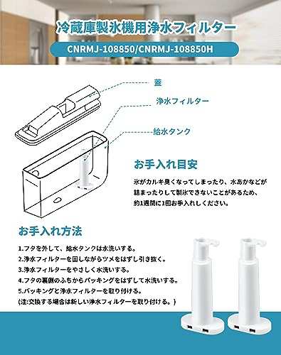 CNRMJ-108850 パナソニック対応 冷蔵庫 製氷機 フィルター CNRMJ