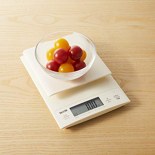 タニタ クッキングスケール キッチン はかり 料理 デジタル 3kg 0.1g単位 ホワイト KD-320 WH_3