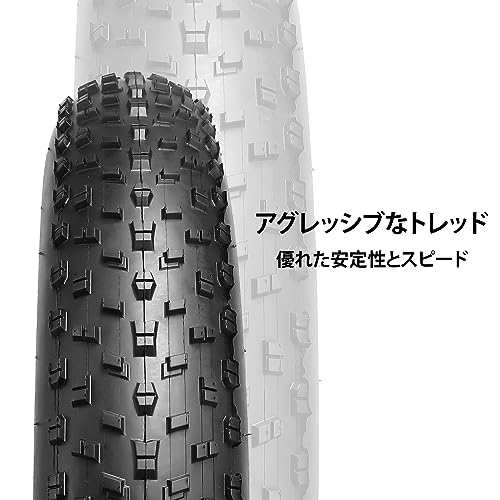 MOHEGIA ファットタイヤ: 26 x 4.0インチ ファットバイクタイヤ