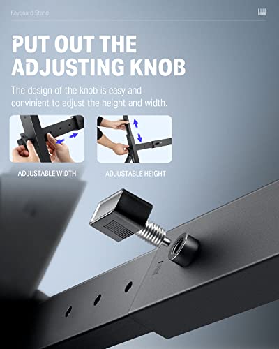 Donner 電子キーボード ピアノ Z型 スタンド 折りたたみ式 高さ55-85cm