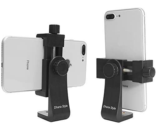 一脚 三脚用 1/4インチ スマホホルダー・ブラック 360°回転式 三脚用 スマホ ホルダー NS-V179・i Phone や Android 機種 など各種 スマートフォン に対応する 360度