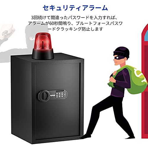 RPNB 金庫 家庭用 小型 電子金庫 保管庫 防犯金庫 デジタル